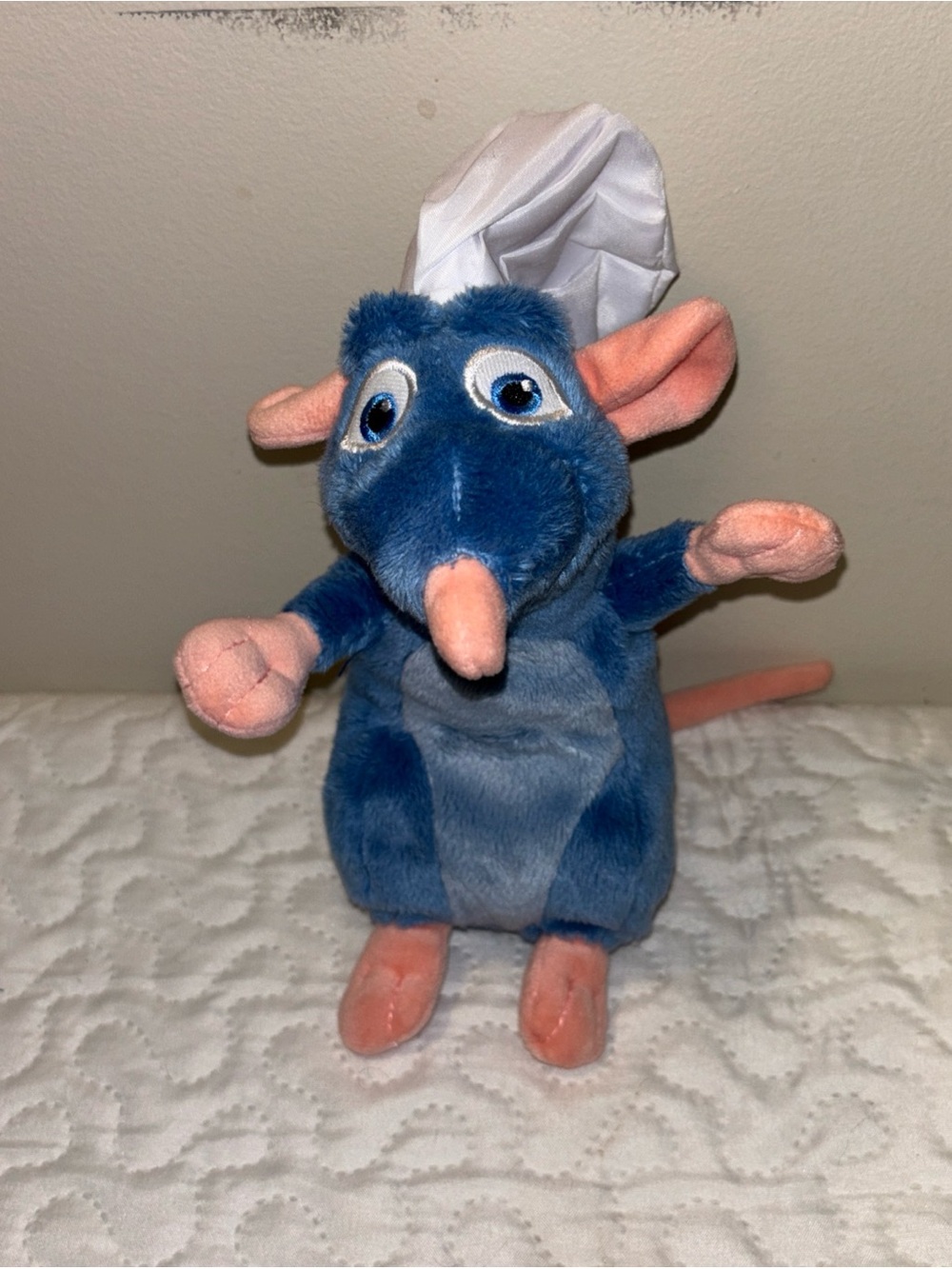 Disney Blue and Pink Remy Plush Chef Rat Stuffed Animal
